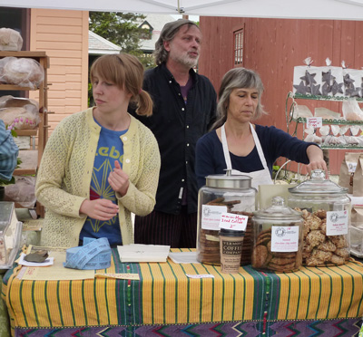 Family at farmers' market